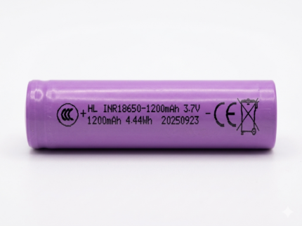 HL INR18650-1200mAh 3.7V – CE 1200mAh 4.44Wh