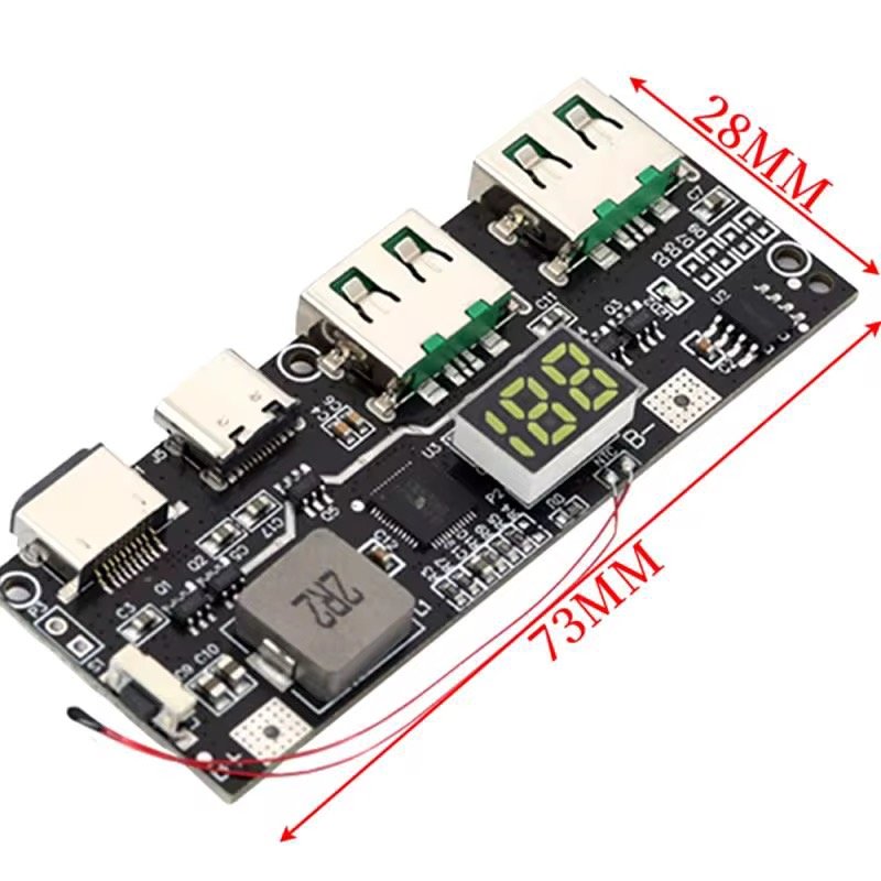 Power Bank 18650 Charging Module QC4.0 QC3.0 (5V 4.5A 22.5W) Temperature Protection with lcd indicator Power Bank 18650 Charging Module QC4.0 QC3.0 (5V 4.5A 22.5W) Temperature Protection with lcd indicator