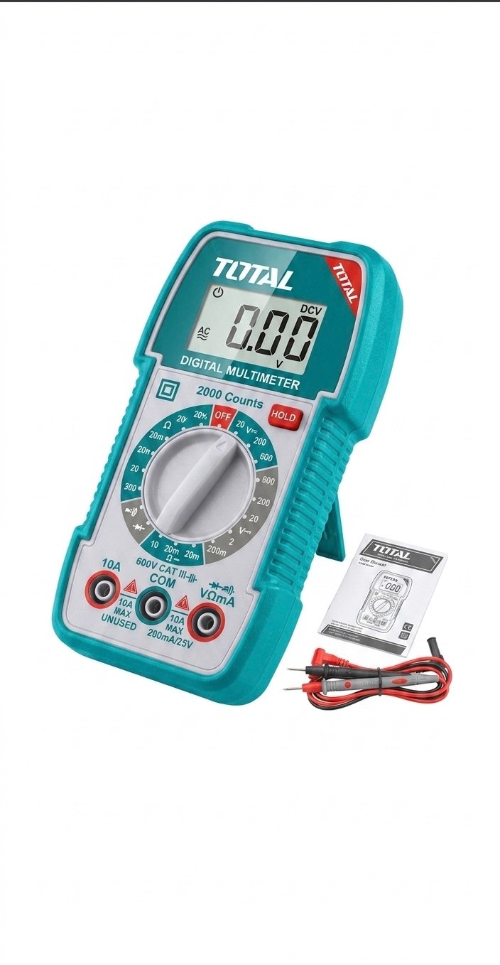 TOTAL Digital Multimeter, 600V, Green – TMT5360011 TOTAL Digital Multimeter, 600V, Green – TMT5360011